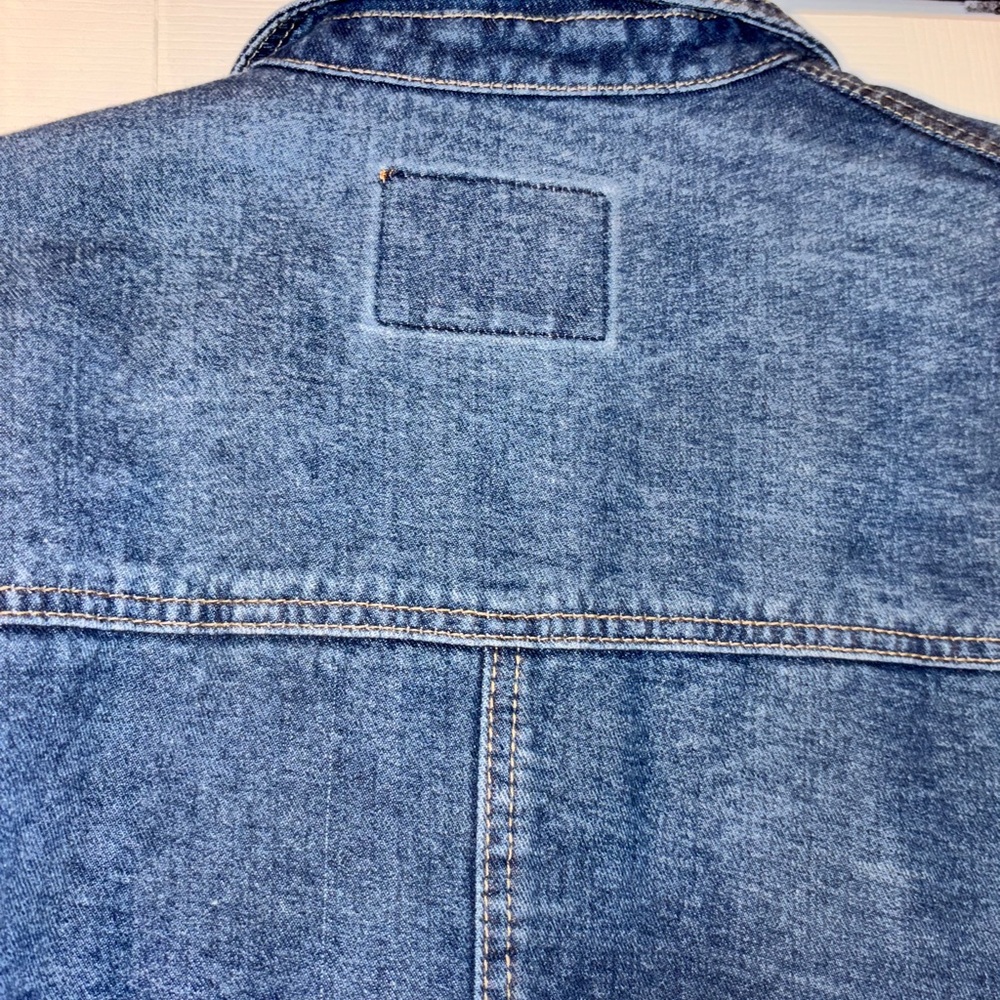 Distressed Denim Jacket brand new nwot rare thrashed ladies M - Picture 7 of 15